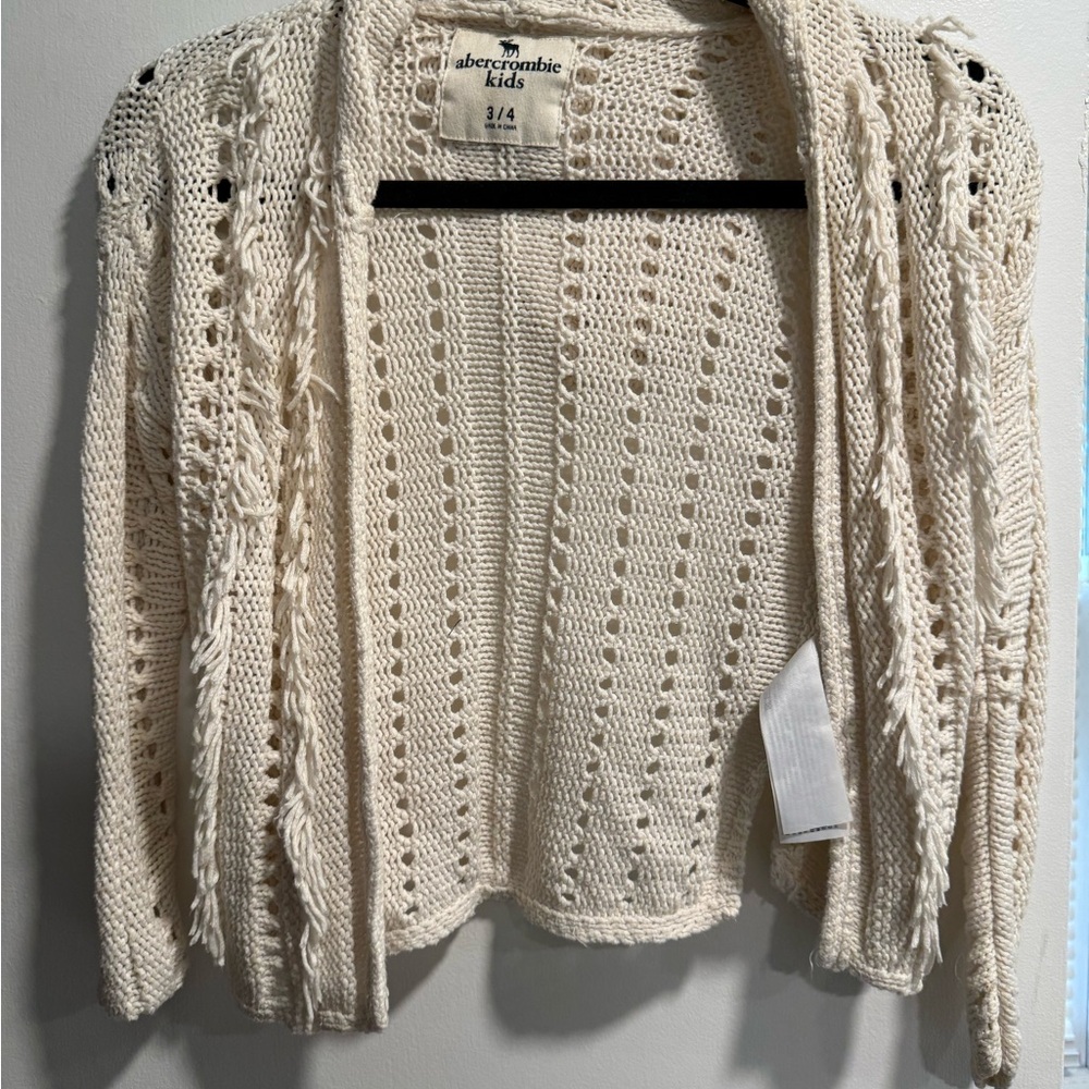 Abercrombie Kids Ivory Knit Cardigan